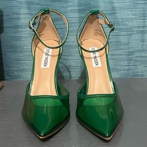 Steve Madden Opar Green Translucent Stiletto 7.5